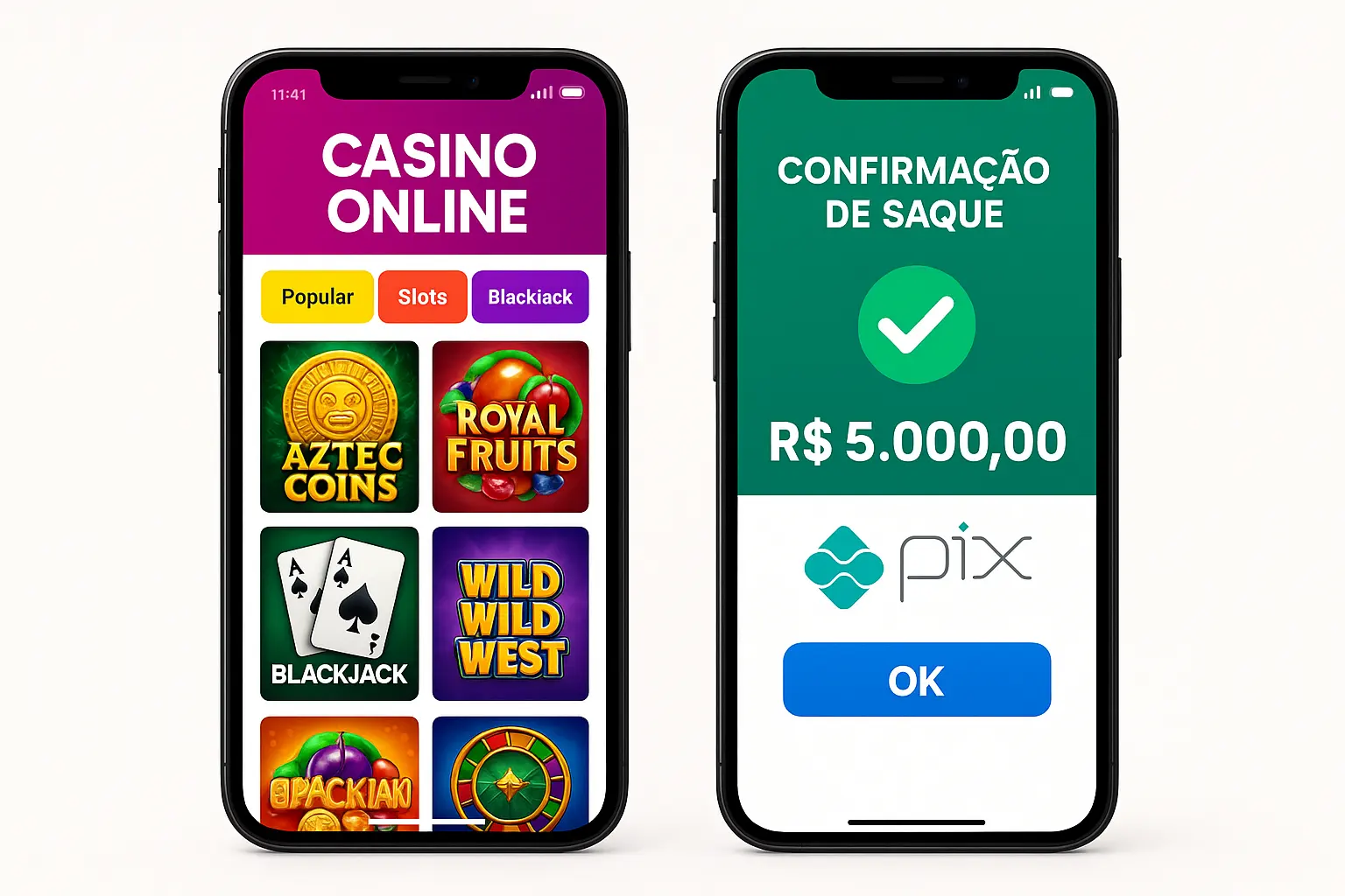 Cassino com app mobile e carteira digital