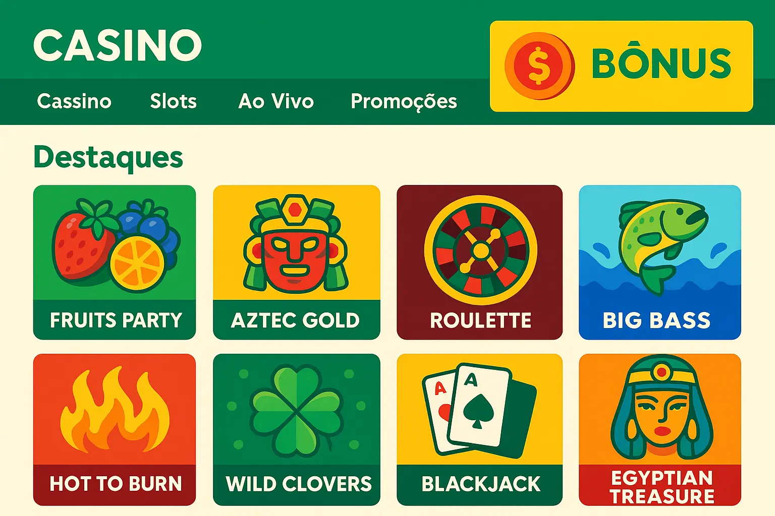 Interface simples com opção de pagamento via Pix