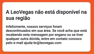 leo vegas fechado brasil